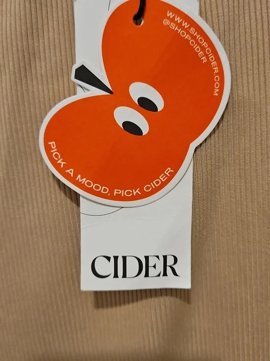 Cider Ribbed Sleeveless Crop Top in Beige - Picture 3 of 5